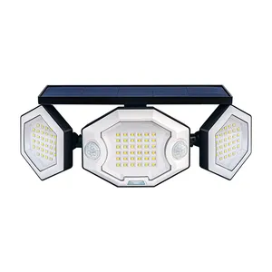LED Wall Solar Lights Body Sensor Rechargeable Solar Panel Monosilicon Emergency LED Solar Flood Lights