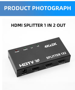 SIPU 4K 3D <span class=keywords><strong>HDMI</strong></span> dağıtıcı <span class=keywords><strong>1</strong></span> <span class=keywords><strong>2</strong></span> out, <span class=keywords><strong>Splitter</strong></span> <span class=keywords><strong>hdmi</strong></span> dağıtıcı switcher - Product Image 2