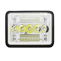 HYNBYZJ 4x6 pouces 45W Barre de travail LED tout-terrain Cube Wrangler Phare carré Angel Eye Feux de route et de croisement Lumière modifiée pour tout-terrain