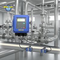 Medidor de Flujo Ultrasónico No Invasivo TUF-2000B de Alta Estabilidad para Detección de Flujo en Tuberías de Aguas Residuales Industriales