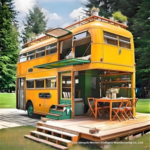 Autobús <span class=keywords><strong>de</strong></span> arte del hierro rosa <span class=keywords><strong>de</strong></span> doble capa 220V Tienda Móvil para el <span class=keywords><strong>mercado</strong></span> nocturno famoso en Internet que atrae ventas populares para la comida del autobús del té <span class=keywords><strong>de</strong></span> la leche - Product Image 4