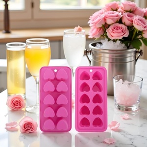 Hình trái tim Silicone <span class=keywords><strong>Ice</strong></span> Cube khay phát hành <span class=keywords><strong>Ice</strong></span> khuôn cho dễ dàng <span class=keywords><strong>Ice</strong></span> Cream Maker - Product Image 6