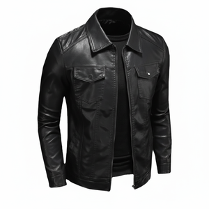 Top Fashion Hommes En Cuir D'agneau Pakistan Fait Vestes En Cuir pour Hommes Plus La Taille Vestes Biker Rider Bomber Veste D'hiver - Product Image 1