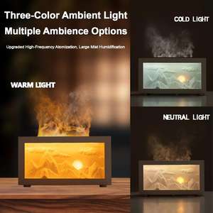 Diffuseur d'arôme flamme de cheminée commercial pour la maison, l'hôtel et le bureau – Humidificateur d'ambiance à effet flamme - Product Image 5
