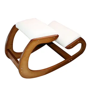 Wholesale Portable Ergonomic Kneeling Chair Yoga Posture Sit Chair Office Posture Correction Positive Wood Knee Chair