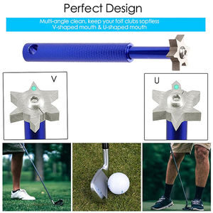 Juego de afiladores de palos de golf de gran venta: afilador de palos V y U, cepillo de limpieza de doble cara, herramienta limpiadora de afiladores de golf - Product Image 6