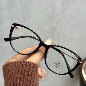 เฉียนไน แคทอายกรอบแว่นตาสำหรับผู้หญิง TR90 ป้องกันรังสียูวีป้องกันแสงสีฟ้ากรอบขนาดกลางรูปวงรีสไตล์เกาหลี - Product Image 2