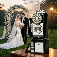 Livre d'or vidéo vocal sans fil vintage et antique, OEM/ODM en gros, 1080P HD 32 Go pour mariages et fêtes d'anniversaire