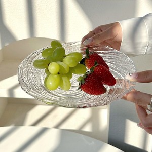 In lastra di vetro del vento nebulosa modello di ghiaccio piatto di frutta casa da salotto Dessert piatto di frutta secca Dim Sum - Product Image 5