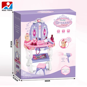 Table de maquillage avec miroir et tiroirs, avec lumière musicale électrique, bâton magique RC - Product Image 6
