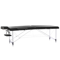 Tables de massage portables en alliage d'aluminium de marque OEM avec design pliable en cuir