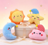 Porte-clés en peluche 3D mignon et de haute qualité, motif ciel, pour enfants, cadeau d'anniversaire, vente en gros