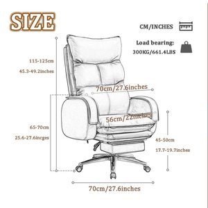 Gran oferta de Brasil y México, silla giratoria para Jefe, silla reclinable de cuero para masaje, silla de oficina para el almuerzo, características para computadora de negocios - Product Image 2