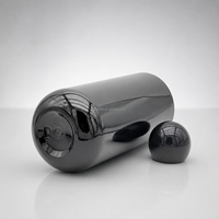 Bouteille cylindrique vide de 350 ml pour shampoing et gel douche avec bouchon à vis en forme de boule, impression sérigraphique OEM/ODM pour produits de soin personnel et cosmétiques