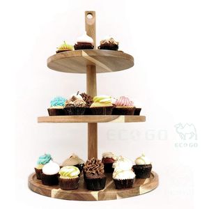 Protección del medio ambiente saludable con bandeja con asa Bandeja de desayuno saludable Bandeja de madera de acacia saludable - Product Image 3