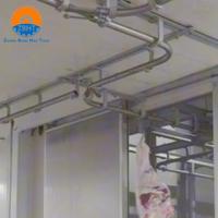 Rail de convoyage en acier inoxydable 304 à longueur personnalisable pour chambre froide de viande, abattoir de bétail, équipement de carcasse