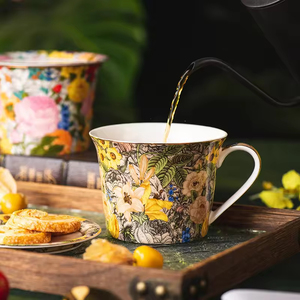 High Quality Ceramic Mug with Lid Durable & Heat-Resisting 401-500ml Capacity for Coffee/<b>Tea</b> for Breakfast Office <b>Gifts</b> - Product Image 3