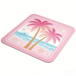Tapis de Mahjong américain en néoprène, 1 pièce, thème plage, <span class=keywords><strong>palmier</strong></span> rose, pour jeux de société, jeux de cartes et jeux de tuiles - Product Image 3