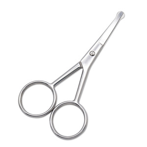 All Steel Nose Hair Trimmer Manual Stainless Steel Small Scissors Portable Beard Trimmer Razor For Men Grooming Care - Product Image 3