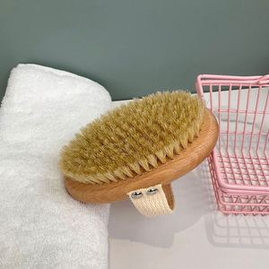 Bathroom Accessories Boar Bristle/Sisal Shower Brush with Non-Slip Strap - Product Image 6