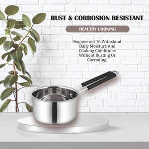 Cacerola Premium de Acero Inoxidable Resistente con Asa de Plástico, Interior Satinado, Capacidad de 1-2L, Apta para Gas e Inducción, Ecológica - Product Image 6