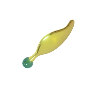 Rodillo de Jade para el Rostro con Mango de Aleación de Zinc en Forma de Hoja de Obsidiana Natural, para el Cuidado de la Piel y Anti-Hinchazón de Ojos - Product Image 5