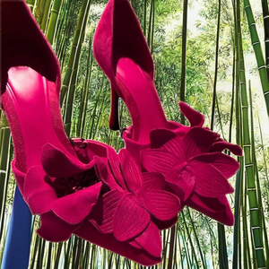 Zapatos de tacón alto finos estilo francés para mujer 2026, nuevos, sin cordones, de malla, con logo, sexys, de punta, para verano, con aumento de altura, de EVA sólido. - Product Image 2