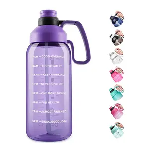 64oz Tritan Large BPA Free Water Bottle with Motivational Time Marker Wideal Factory Keepto Custom Logo