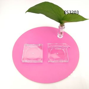 wholesale empty blush case clear compact case new packaging plastic square compact powder case