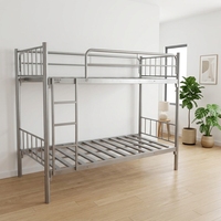 Lit superposé en métal robuste Besteel, double étage, pour adultes, taille standard, pour hôtels et écoles
