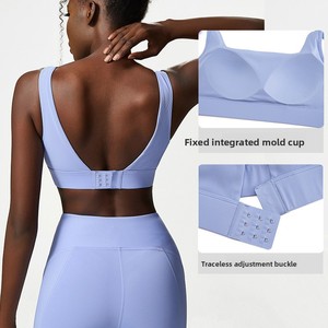 Ensemble de sport et de fitness trois pièces pour femme, grande taille, en Spandex/Nylon à séchage rapide, modèle Xiaoxing transfrontalier - Product Image 2