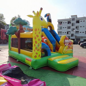 Wholesale outdoor <b>bounce</b> house aufblasbare hupfburg commercial inflatable jungle bouncy <b>castle</b> combo for kids party - Product Image 2