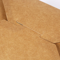Boîte à salade jetable en papier kraft à emporter Emballage alimentaire en carton en papier kraft gaufré pour les salades à emporter
