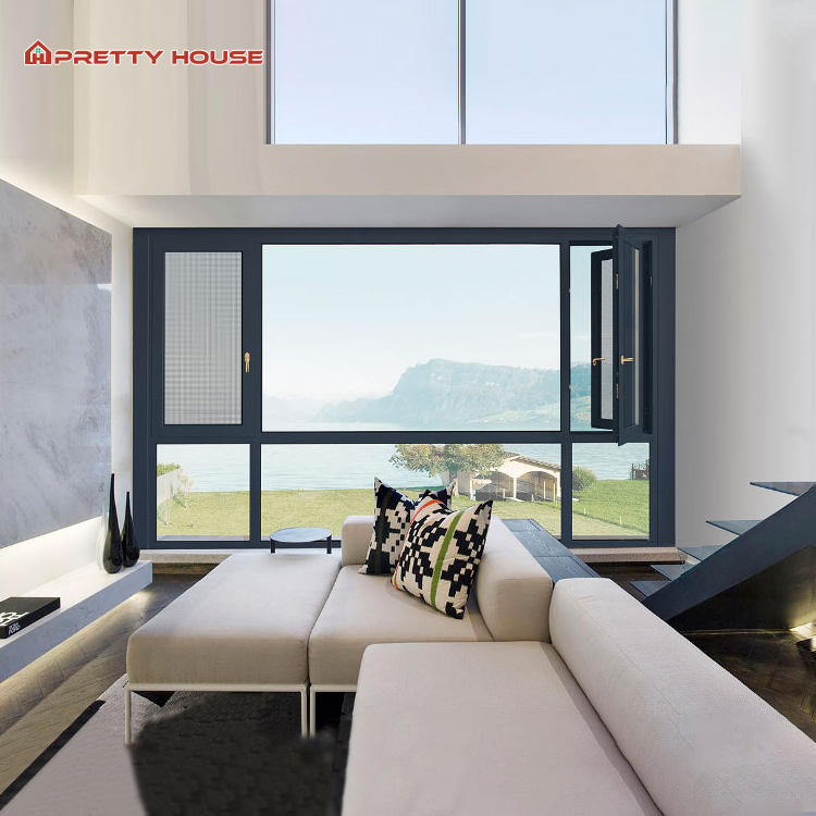 For Hurricane Impact Vertical Swing Aluminum Alloy Glass Doors ...