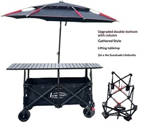 Chariot de courses pliable multifonctionnel en métal à quatre roues, idéal pour les marchés nocturnes, le camping en extérieur, vente chaude, OEM