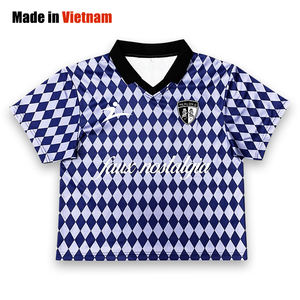 Camiseta de Fútbol Sublimada Personalizada - Manga Corta, Transpirable, Estilo Retro Urbano - Product Image 1