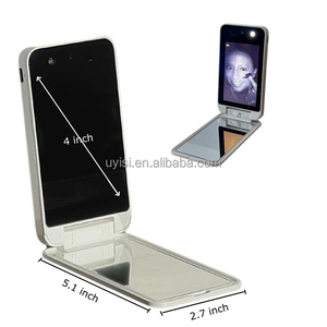 Uyisi 스마트 UV LED 포켓 미러 충전식 무선 자외선 차단제 메이크업 화장대 배터리 작동 UV 감지 매직 미러 - Product Image 3