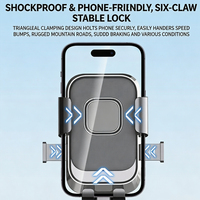 Support de téléphone universel pour moto à verrouillage en un clic 360° °   Support de smartphone rotatif anti-vibrations et antichoc pour guidon de navigation