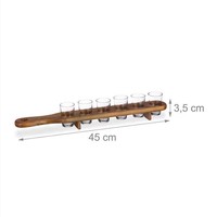 Hoge Kwaliteit Houten Flightboard Shot Glas Paddle Set Bier Wijnproeverij Bord Serveerblad