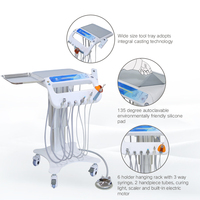 Nouveau design Chariot dentaire portable avec compresseur d'air et turbine, unité de turbine pour fauteuil dentaire, accessoires dentaires