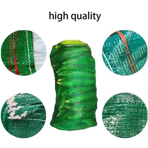 Kırmızı PP Dokuma Soğan File Çantası, Meyve ve Sebze Havuç Patates Paketleme için İpli - Product Image 5