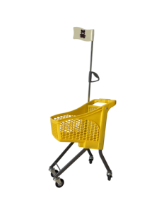 รถเข็นช้อปปิ้งพลาสติกสำหรับเด็กพร้อมเสาธงของขวัญสำหรับเด็ก - Product Image 4