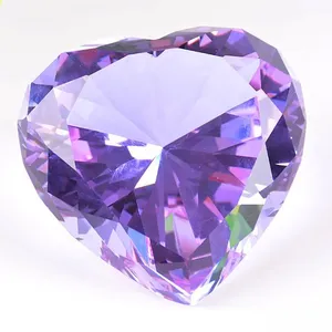 Honor Of Crystal 90mm Heart Shape Paperweight Crystal Diamond For Party Wedding Souvenir Christmas Gift