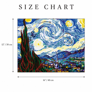 Pintura Acrílica <span class=keywords><strong>por</strong></span> Números DIY, Reproducción Decorativa Moderna de 30*40cm, Hecha a Mano, Estilo <span class=keywords><strong>Van</strong></span> <span class=keywords><strong>Gogh</strong></span> - Product Image 2