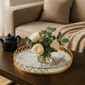 Plateau à motif <span class=keywords><strong>de</strong></span> marbre durable pour usage domestique Assiette <span class=keywords><strong>de</strong></span> fruits secs pour collations simples Petite <span class=keywords><strong>table</strong></span> à thé sèche <span class=keywords><strong>Table</strong></span> basse <span class=keywords><strong>de</strong></span> rangement <span class=keywords><strong>de</strong></span> bureau - Product Image 1