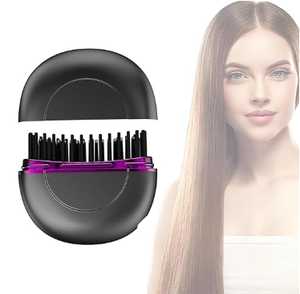 2-in-1ミニストレートヘアコーム3速温度ポータブルヘアストレートブラシミニストレートナー - Product Image 1