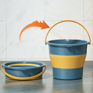 DS4523 seaux de pêche de camping de lavage de voiture de jardin seau en plastique pliable seau pliable intérieur et extérieur avec poignée - Product Image 2