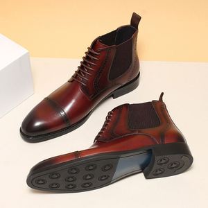 New Men's Leather <b>Boots</b> Genuine Leather Business Formal Leather <b>Boots</b> Trendy Outdoor <b>Boots</b> - Product Image 6