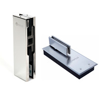 Accessoire de porte battante commerciale chinoise : Raccord de fixation inférieur en acier inoxydable pour ressort de sol, pour verre de 8 à 12 mm