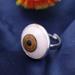 Anillo de mujer fino esmaltado bohemio de Plata de Ley 925, anillo de ojo de rodio con ajuste de bisel Vermeil eterno de color para fiesta y boda - Product Image 3